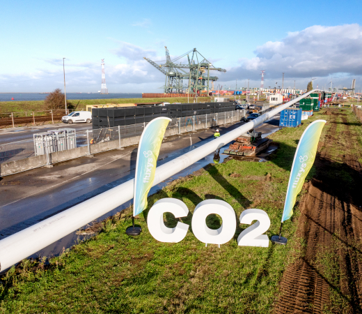 CO2 pipeline network in construction