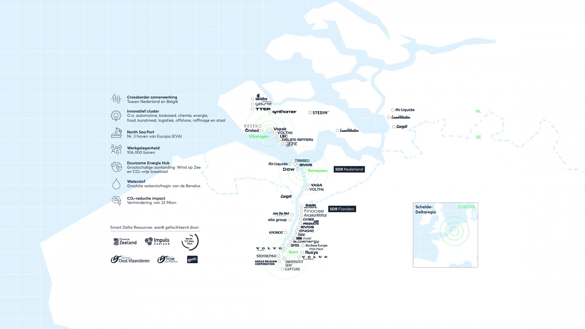 Overzicht Schelde-Deltaregio Smart Delta Resources